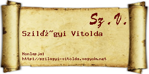 Szilágyi Vitolda névjegykártya